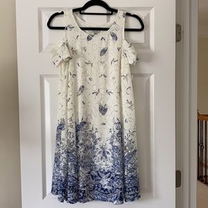 Robbie Bee Lace Cutout Cold-shoulder Dress NWT